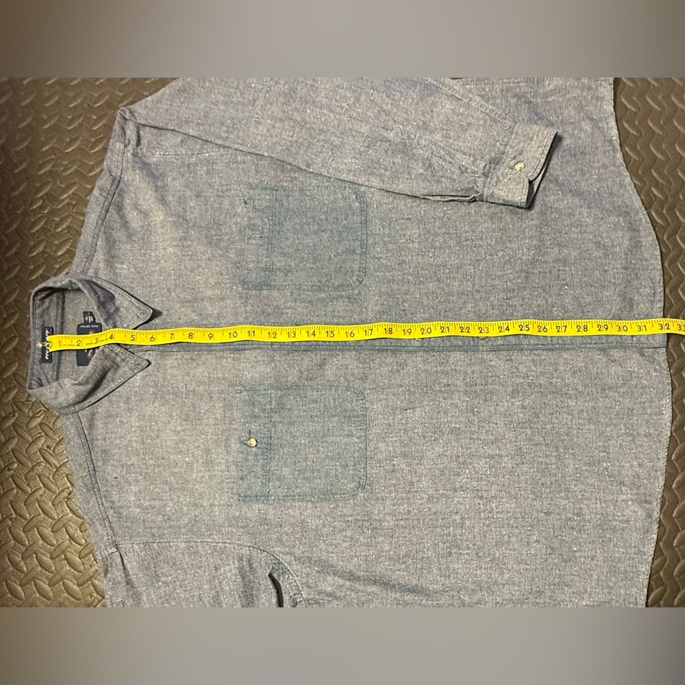 Van Heusen Men's Blue Chambray Button Down Shirt Size XL - Picture 8 of 10